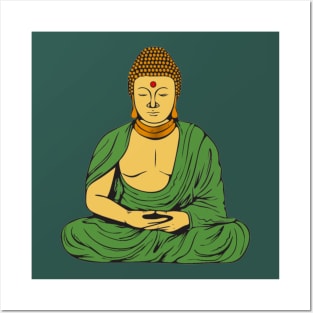 Peaceful Buddhist Monk Posters and Art